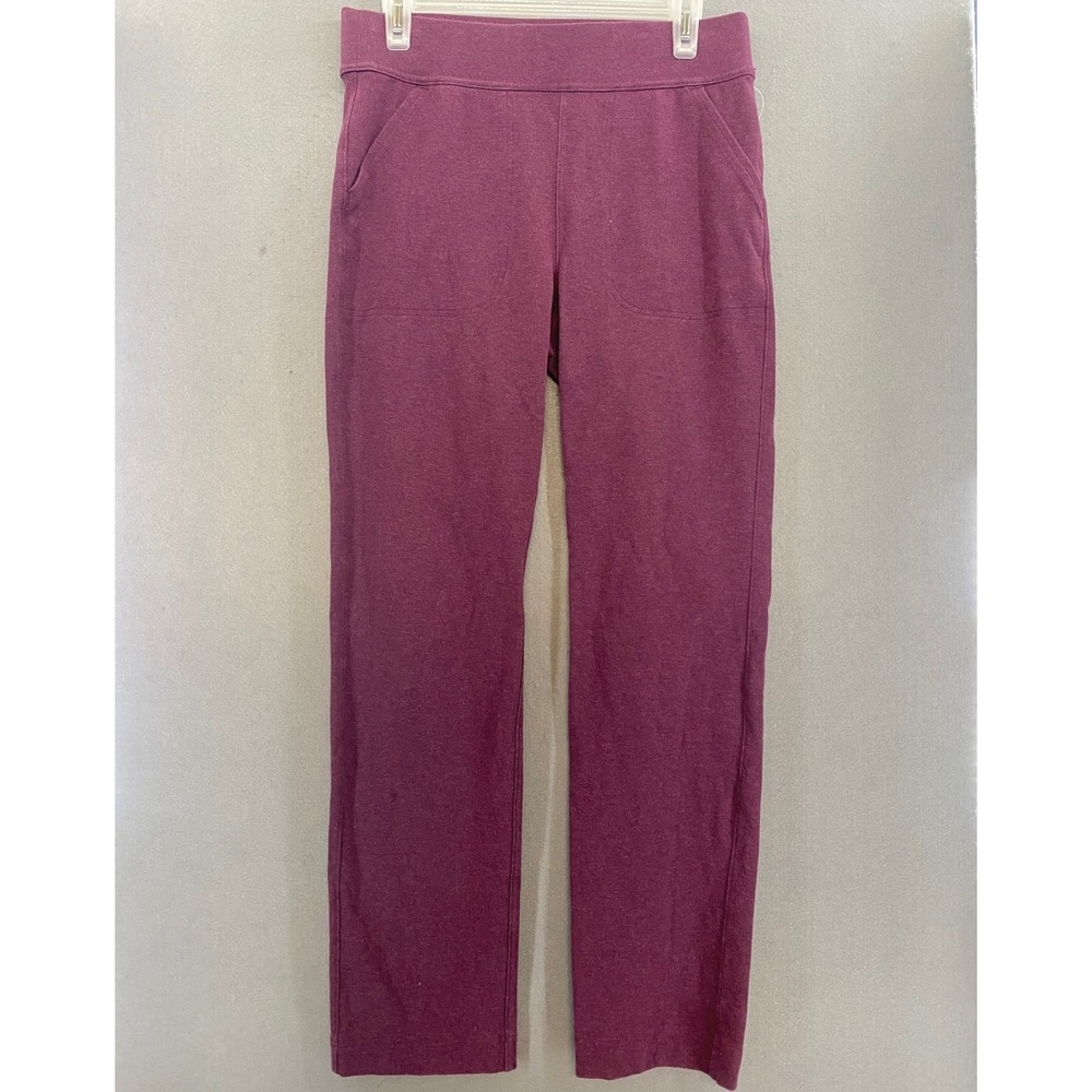 Duluth Trading Noga Naturale Pants Burgundy Straight Leg S x 29 Cotton Stretch